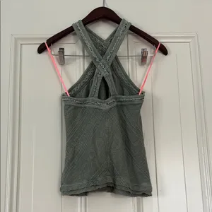 Free People Green Halter Tank Top thumbnail 4