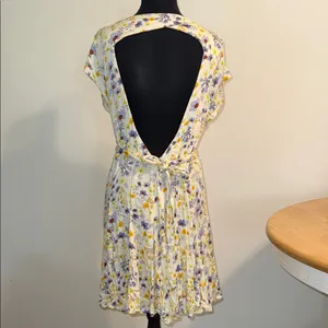 Free People Chic Floral V-Neck Mini Dress thumbnail 5