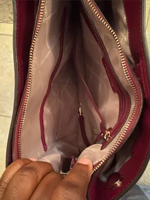 Michael Kors Wine Quilted Chain-Handle Shoulder Bag thumbnail 8