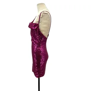 Hello Molly Citadel Skies‎ Sequin Mini Dress Fuchsia Purple Pink Size US 6 thumbnail 7