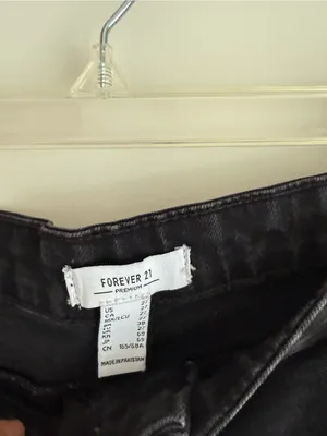 Forever 21 Black Flare Wide-Leg Jeans thumbnail 2