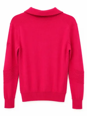 Polo Golf Ralph Lauren Women S Pink Cashmere Blend Full Zip Hooded Sweater thumbnail 3