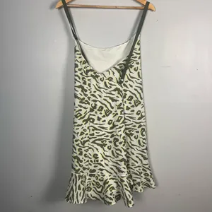 Offline by Aerie ruffle animal print athletic dress size XXL white green thumbnail 4