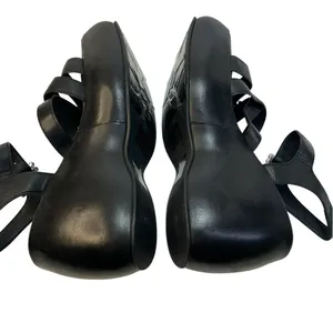 New Free People Brooklyn Ankle Strap Platform Sandal Black Leather Size 7.5 thumbnail 12
