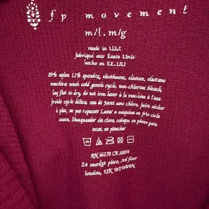 Free People Fp Movement Revive Jumpsuit Size M-L Burgundy Ribbed Activewear RARE thumbnail 10
