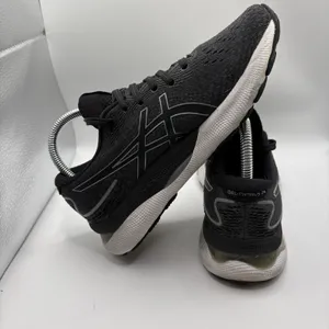 Asics Gel-Nimbus 24 Black White Running Shoes Sneakers 1012B201 Women's Size 6.5 thumbnail 3