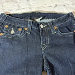 True Religion Jeans Women's 28 Bootcut Y2K McBling Mid Rise Western‎ Boho thumbnail 6