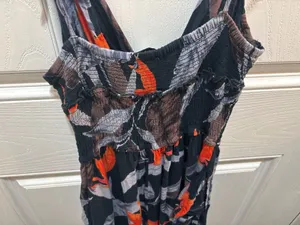 Patrons of Peace Floral Smocked Tie-Strap Jumpsuit Size S thumbnail 6