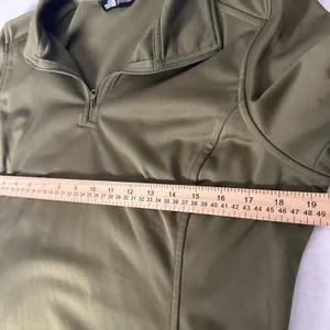 The North Face Womens-L/G Ladies Tech 1/4‎ Zip Fleece Pullover Burnt Olive Green thumbnail 4