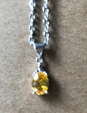 Orange Crystal Necklace thumbnail 3