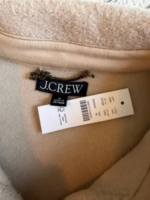 J.Crew Bouclé Shirt Jacket Sandstone Tan NWT Medium thumbnail 6