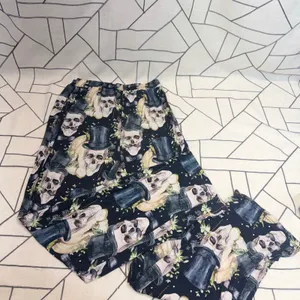 Posh Peanut‎ PJ Set Sm Black Steampunk Skull Top Hat Bamboo Viscose Loungewear thumbnail 7