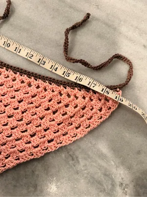 Handmade Crochet Bandana Head Scarf Cotton Boho Triangle Wrap Fest Cottagecore thumbnail 4