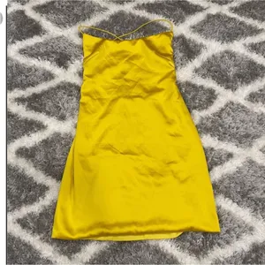 Mac Duggal 26482 Yellow Satin Strappy Back Mini Dress 8 thumbnail 3