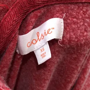 Colsie Women's Red Hooded Sweatshirt XS Long Sleeve Casual Top thumbnail 6