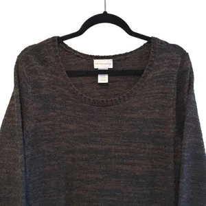 Soft Surroundings Women's Sweater Tunic Asymmetrical Hem Knit Brown Size M‎ thumbnail 2