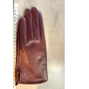 Jindo Fashion Burgundy Leather Gloves Size 44 Made in Korea thumbnail 2