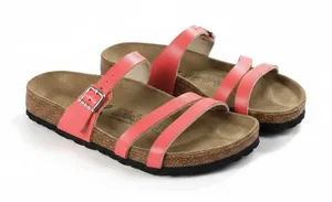 Birkenstock BIRKI'S Leather Strapy Sandal L6/M4 Coral Everyday Resort Coastal Made In German thumbnail 1