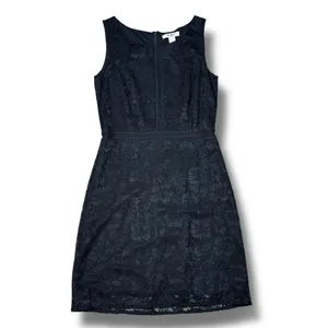 White House | Black Market Black Lace Sleeveless Sheath Dress Size 6 Party Cocktail Evening Gothic thumbnail 13