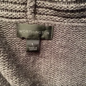 Worthington|| Grey cowl neck textured sweater thumbnail 4