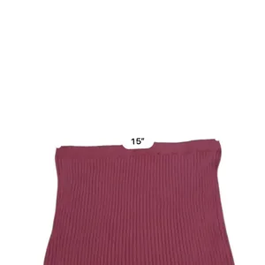Lulus Ribbed Knit Midi Skirt Womens Large Rust Red‎ Back Slit ME3620 thumbnail 7