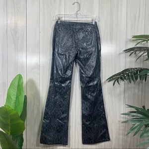 Paris Blues Faux Leather Snake Print Flare Pants size 3 thumbnail 2