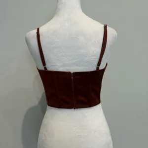 Aritzia Marthea Copper Corset Crop Top thumbnail 4