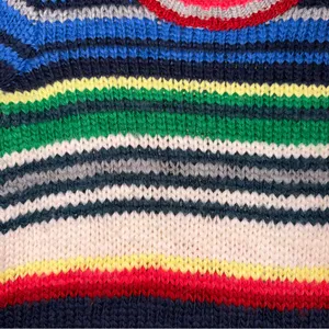 American Eagle Outfitters Colorful Wool-Blend Striped Knit Sweater Grandpa Core thumbnail 4