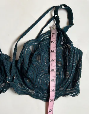 Rougegorge BlueGreen Sexy Lace Underwire Bra. Size FR 95E/ EUR 80E / US 36D thumbnail 7