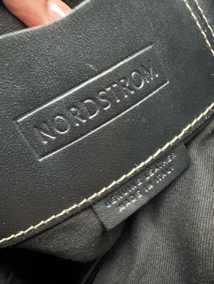 Vintage Nordstrom Brand Black Suede Leather Shoulder Tote Made in Italy thumbnail 4