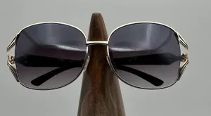 Jessica Simpson Gold Tone Square Gradient Sunglasses Black Temples thumbnail 1