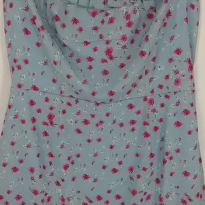 Superdown Revolve Sky Blue Floral Mini Dress Size Small Off The‎ Shoulder Girly thumbnail 8