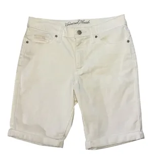 Universal Threads White High-Rise Bermuda Denim Shorts – Size 6 / 28R (Measures 31") thumbnail 1