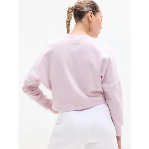 Athleta XL Easy Fleece Doman Crop Sweatshirt Lilac Sky X-Large Regular thumbnail 5