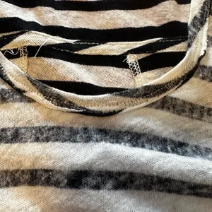 Free People black and white striped‎ inside-out tank top size s cotton thumbnail 3