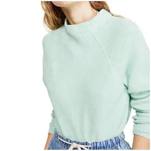 FREE PEOPLE Too Good Pullover in‎ Mint Green Mockneck thumbnail 2