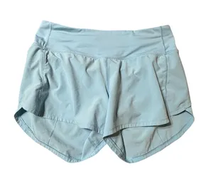 Lululemon Speed Up Lined Running Shorts Blue Size 6 Activewear Workout thumbnail 1