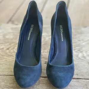 BCBGeneration Blue Suede Pumps thumbnail 2