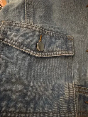 SHEIN Light Blue Cropped Denim Jacket thumbnail 5