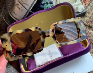 Authentic GUCCI 48mm Rectangular Tortoise Acetate sunglasses thumbnail 1