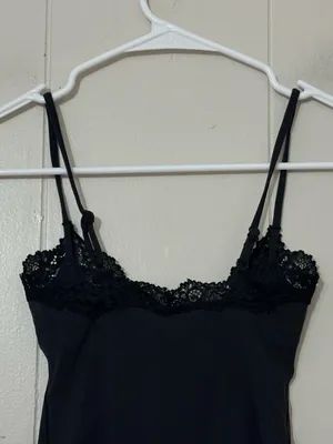 SKIMS Fits Everybody Lace Cami Bodysuit Black Onyx XXS thumbnail 6