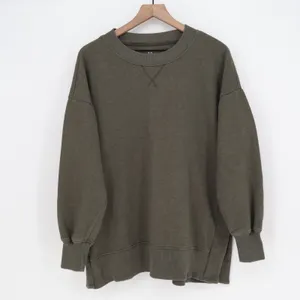 Aerie Womens Oversized Crewneck Sweatshirt Olive Green Size M thumbnail 2