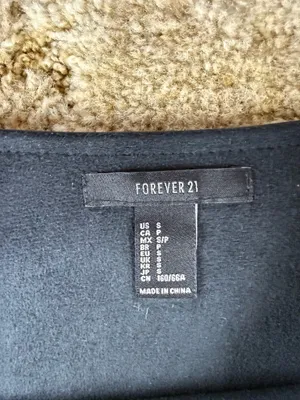 Forever 21 Black Faux Leather Grommet Asymmetrical Skirt Size Small Y2K thumbnail 2