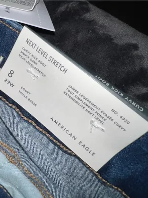 American Eagle Curvy Low Rise Kick Bootcut Next Level Stretch Jean Size 8 Short thumbnail 12