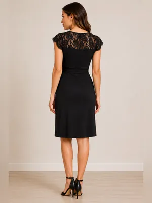 Banana Republic Black Lace Wrap Dress NWT XS thumbnail 2