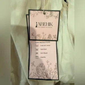 Elegant Cream‎ Halter Neck Dress thumbnail 3