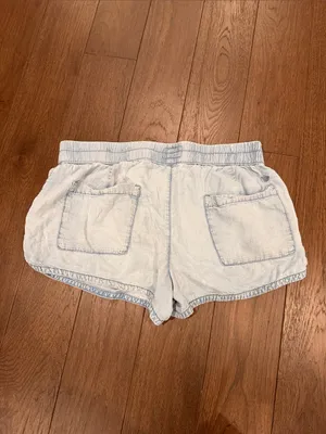 American Eagle Outfitters Light Blue Denim-Style Shorts Size Large - C27-184 thumbnail 4