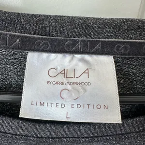 Calia by Carrie Underwood Onyx Velvet Sweatshirt Women's Size L Black Gray thumbnail 3