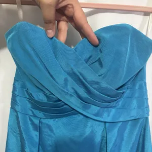 Shoshanna Women's Strapless Kira Dress Turquoise Blue USA Size 8 Homecoming Y2K thumbnail 3