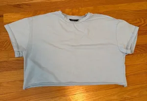 Baby Blue Crop Shein Top thumbnail 3